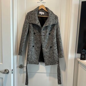 Calvin Klein Black and White Tweed Jacket
